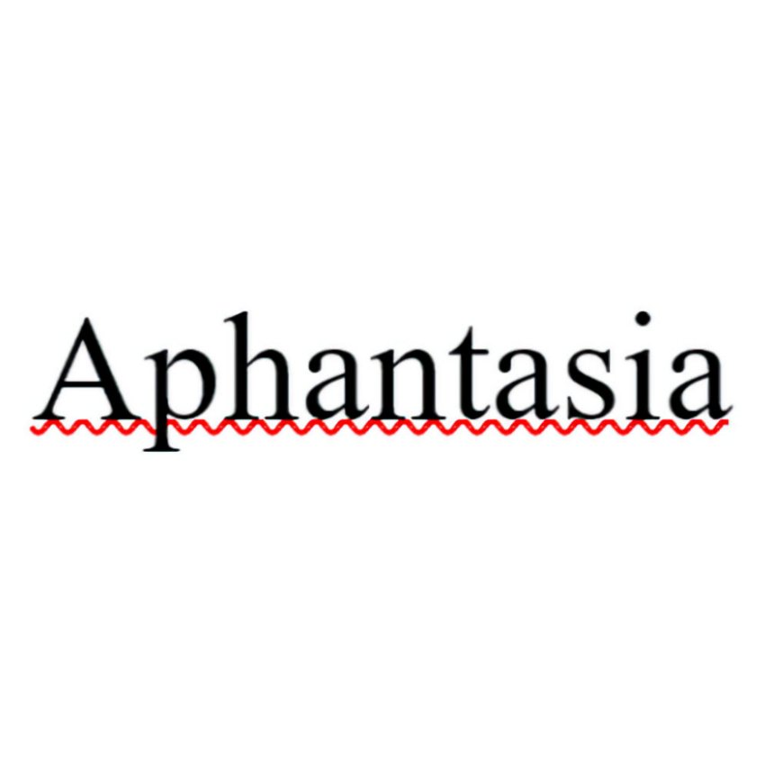 The word Aphantasia with a red line underneath meaning it is misspelled.
