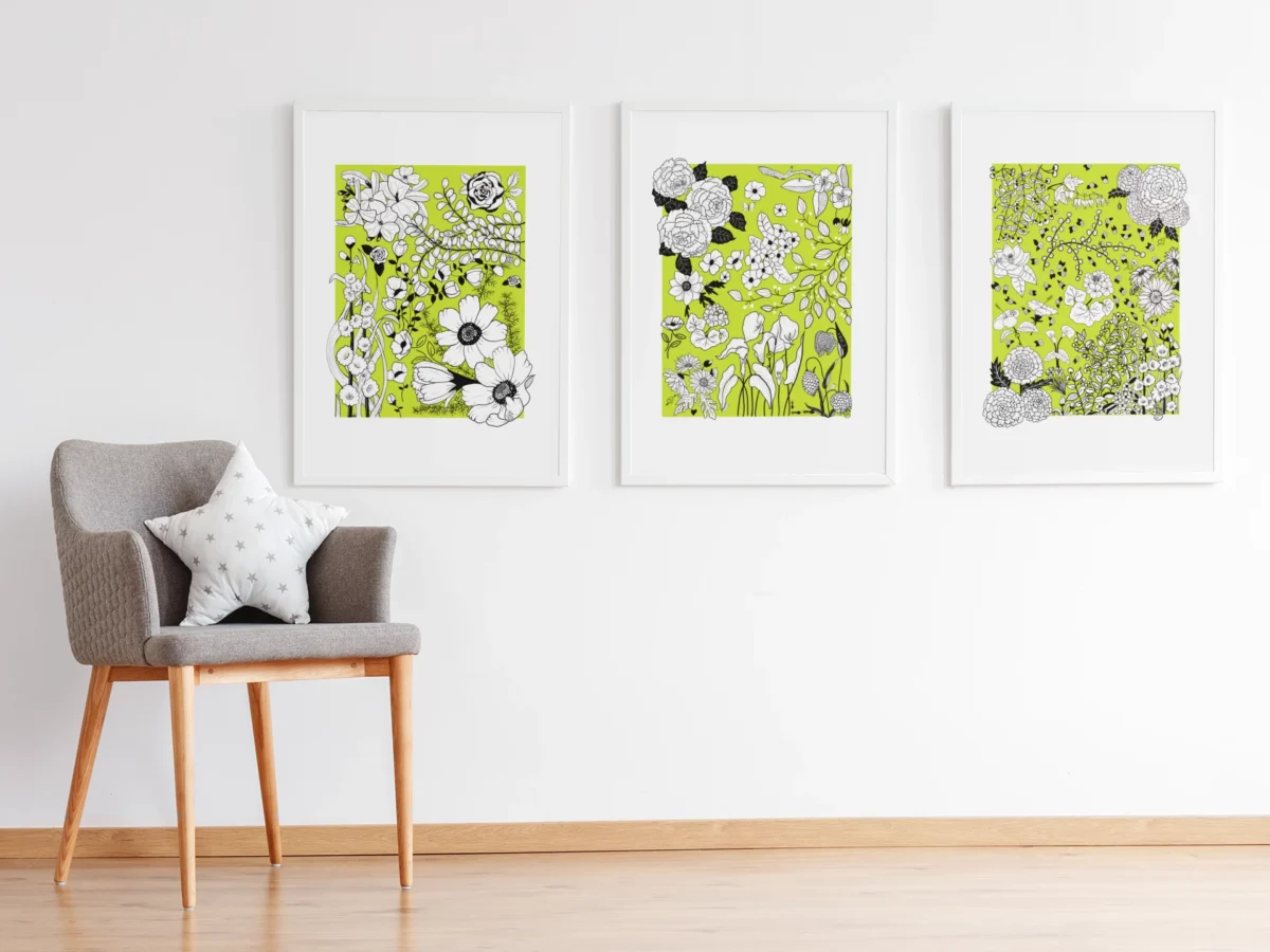 Silent Sanctuary | Botanical Collage Wall Art | Hidden Object Floral Print | 11x14