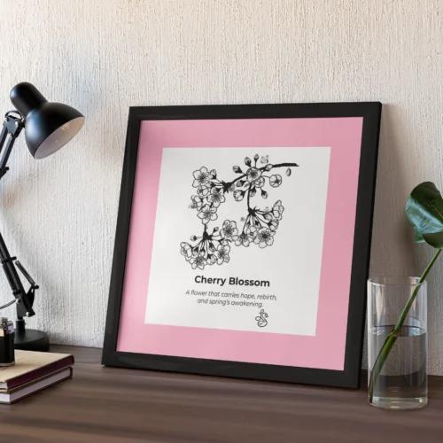 cherry blossom wall art