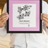 Cherry Blossom Inspiration | Botanical Line Art Print | Hidden Object Floral Wall Art | 8x8