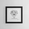 Daisy Inspiration | Botanical Line Art Print | Hidden Object Floral Wall Art | 8x8