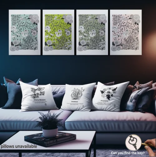 botanical collage wall art