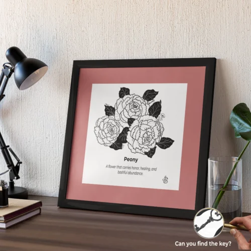 peony wall art