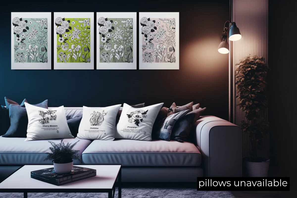 botanical collage wall art