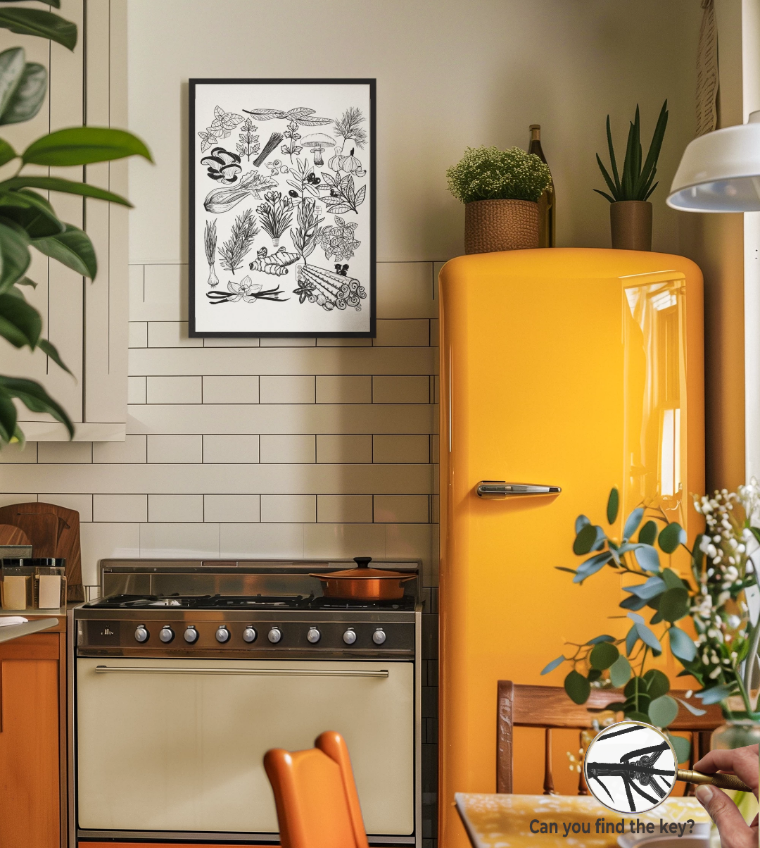 kitchen botanical wall art