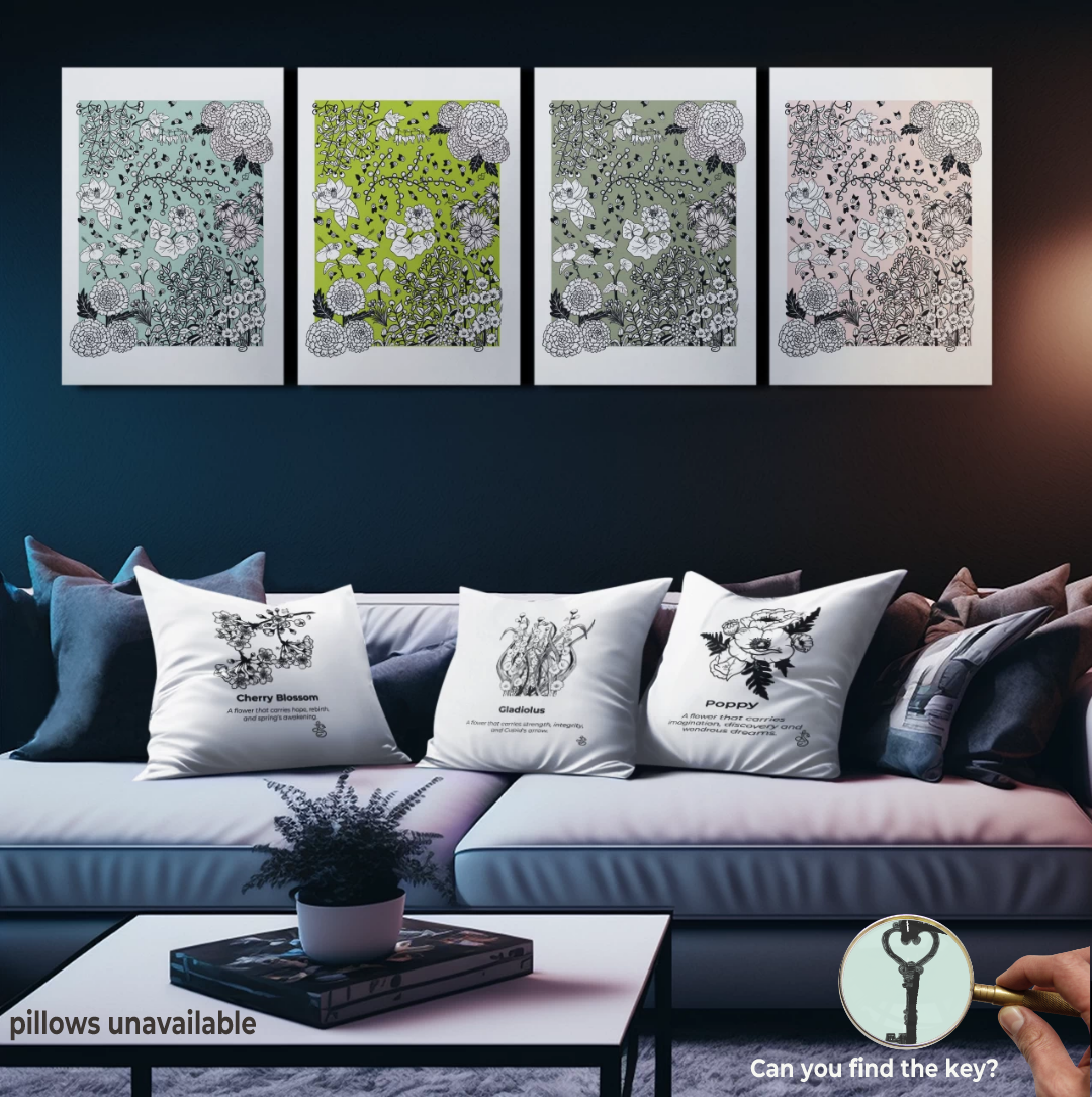 botanical collage wall art