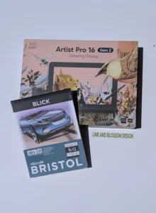 going digital. Blick bristol pad with box for XPPen.