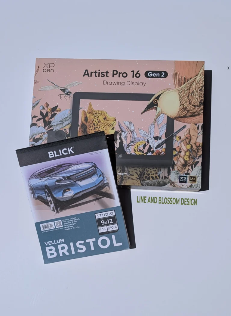 going digital. Blick bristol pad with box for XPPen.