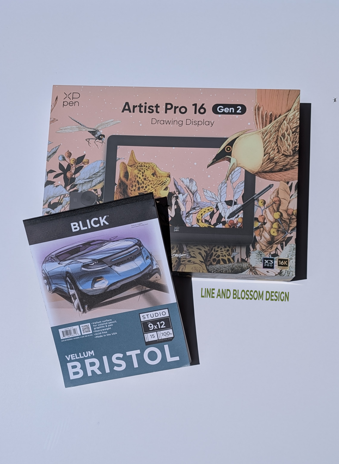 going digital. Blick bristol pad with box for XPPen.