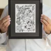 Boldly Blooming by Line & Blossom Design held by man showing scale in an 8x10 frame
