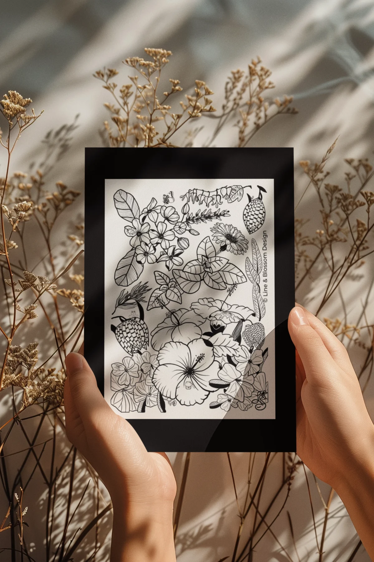 Boldly Blooming by Line & Blossom Design held by woman's hands