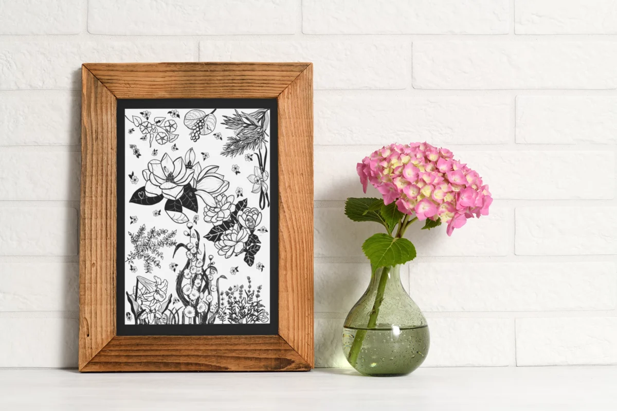 botanical collage. Fragrant Gathering by Line & Blossom Design