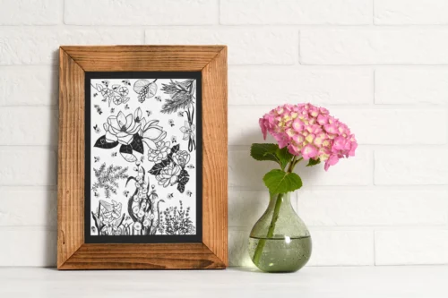 botanical collage. Fragrant Gathering by Line & Blossom Design