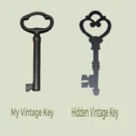 vintage key for Line & Blossom Design both original and graphic