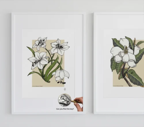 lily-behind-the-veil-fine-art-archival-print-hidden-object-line-and-blossom-hero botanical lily print